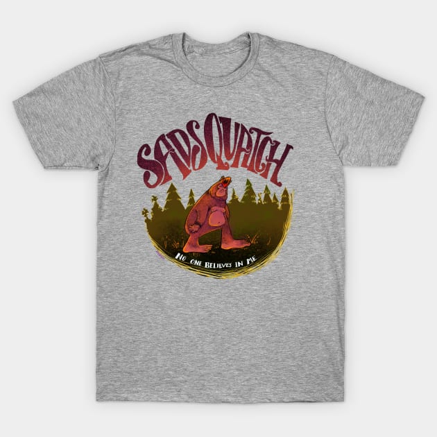 Sadsquatch T-Shirt by tomryanillustration@gmail.com